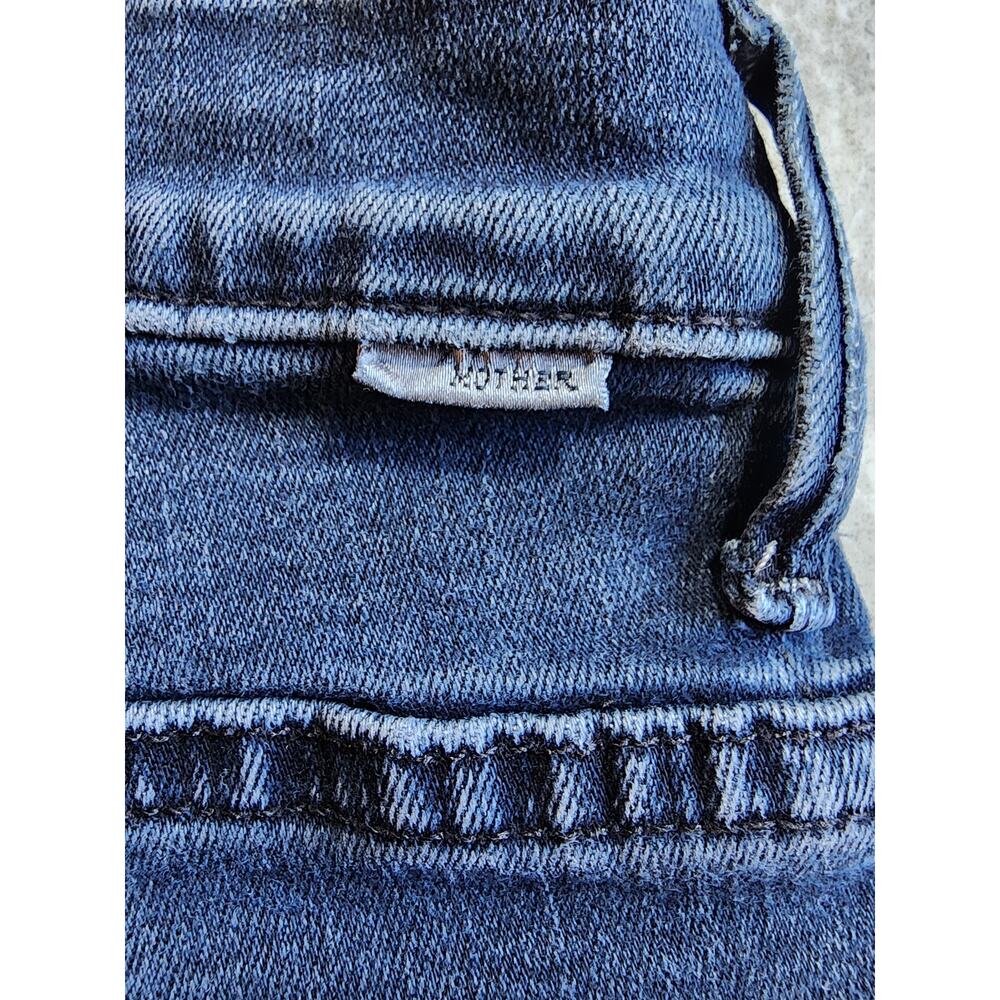 Mother The Insider Crop Step Fray Jeans Night In Venice Dark Wash 25 - Picture 6 of 11